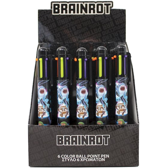 Στυλό Διαρκείας Gim Toikido Brainrot 6 Χρωμάτων (1 Τεμάχιο) image 0