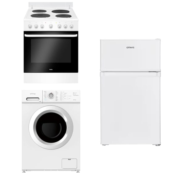 Σετ Κουζίνα Εμαγιέ AMICA ACE6003 & Πλυντήριο Ρούχων OMNYS WNM-6WH25BAS & Ψυγείο WNT-85IN image 0