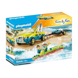 PLAYMOBIL® Family Fun Αυτοκίνητο με Ανοιχτή Οροφή και Κανό (70436)