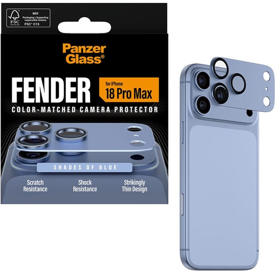 Προστατευτικό καμερών Apple iPhone 18 Pro Max - PanzerGlass Fender Camera Protector - Blue image 5