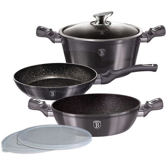 Σετ Μαγειρικά Σκεύη BERLINGER BH-6905 6 τμχ Μαύρο image 0