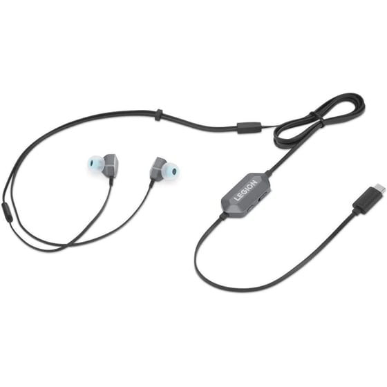 Lenovo Legion E510 Gaming Ενσύρματα Ακουστικά USB-C με RGB Φωτισμό - Ασημί image 2