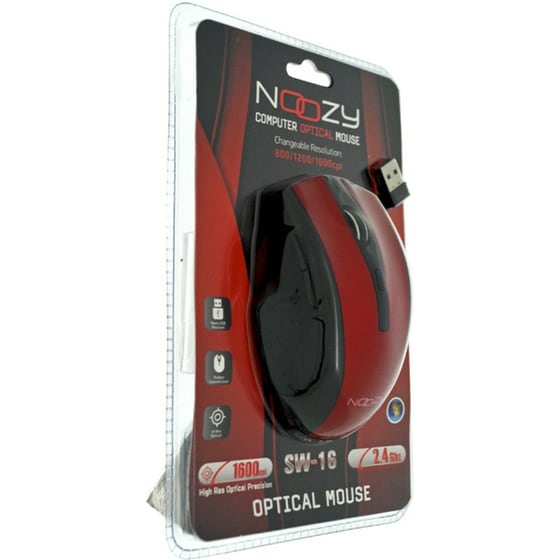 Noozy SW-16 Ασύρματο Ποντίκι Κόκκινο image 1