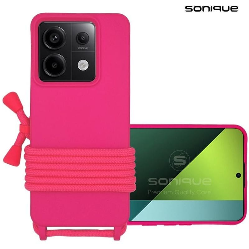 Θήκη Xiaomi Redmi Note 13 Pro 5G - Sonique Με Κορδόνι Carryhang - Ροζ