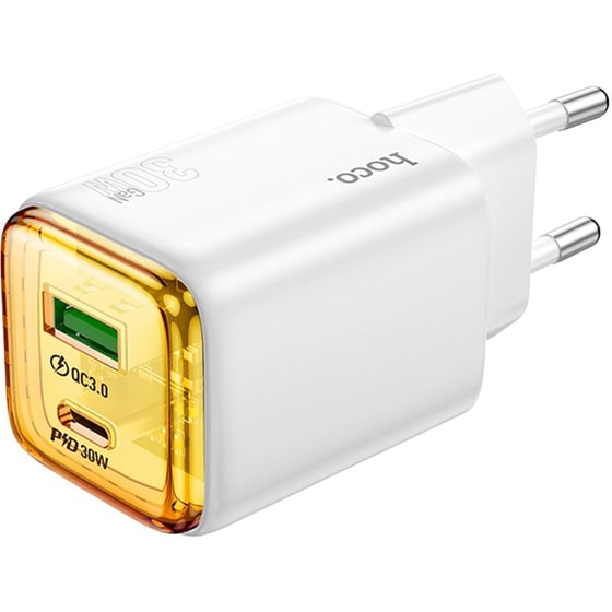 Φορτιστής Πρίζας Hoco N53 Monsoon USB/USB-C 30W - White image 0