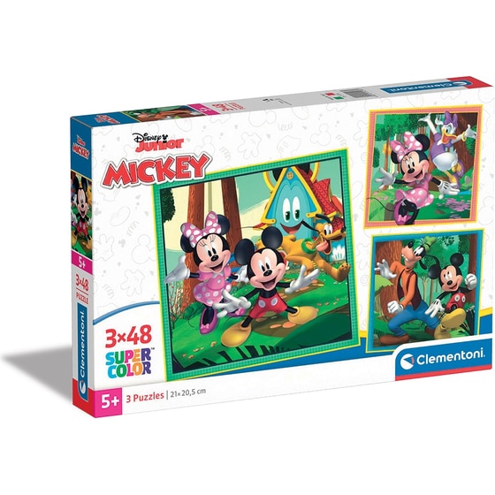 Παιδικό Παζλ Clementoni Super Color Disney Mickey And Friends (3x48 Κομμάτια) image 0