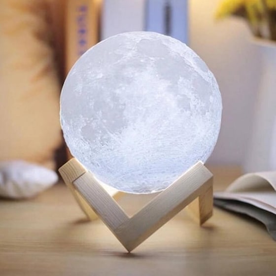 Διακοσμητικό Ανάγλυφο Φωτιστικό 3D Επαναφορτιζόμενο Led Αφής - Λευκό image 0