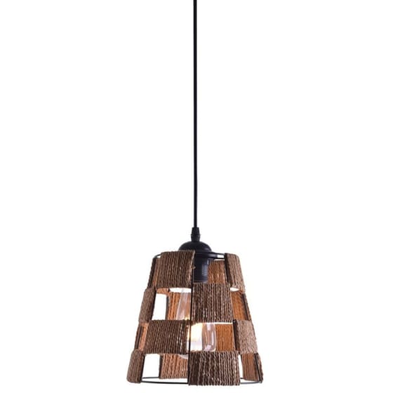 Φωτιστικό Οροφής Μονόφωτο Homelighting Trumpet Μεταλλικό 20x20x18-120 cm - Καφέ/Μαύρο image 0