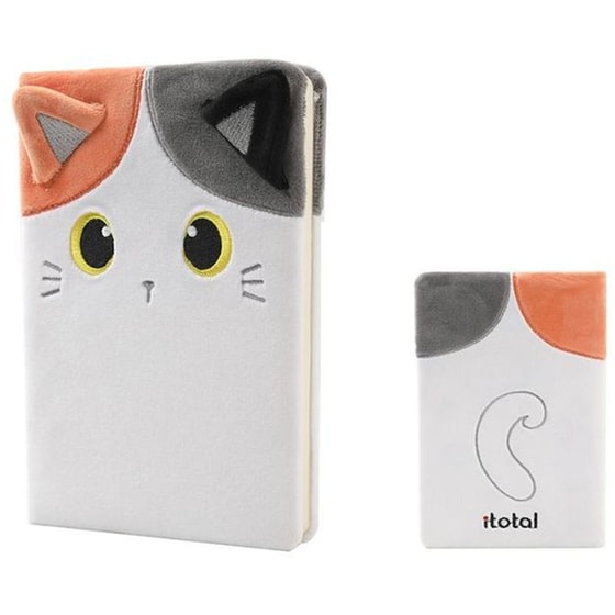 Σημειωματάριo i-Total Plush Α5 Orange Cat image 1