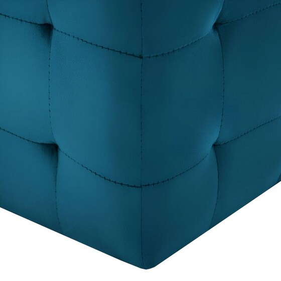 Κομοδίνο Vidaxl Από Βελούδινο Ύφασμα 2τμχ 30x30x30 cm - Μπλε image 4