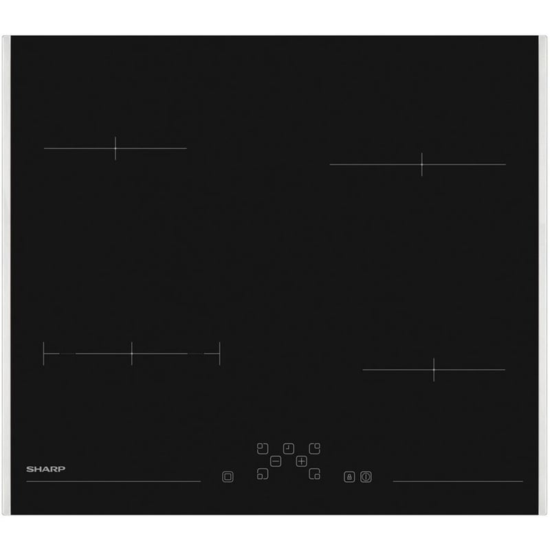 SHARP KH-6V08FT0K-EU 60 cm Μαύρο Κεραμική Εστία Αυτόνομη