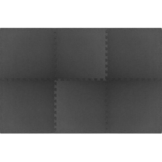 Δάπεδο Γυμναστικής VidaXL από EVA Foam Σετ 6 Τμχ 60x60 cm - Μαύρο image 2