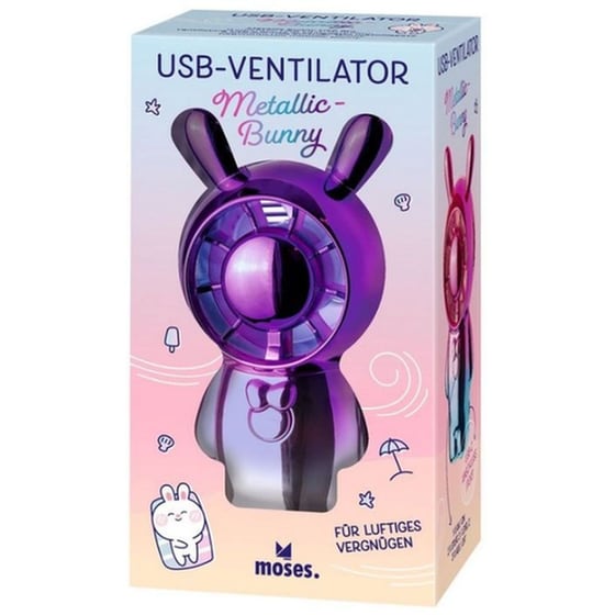PUCKATOR M38260 Ανεμιστήρας Χεριού Bunny Με Θύρα Usb Μωβ image 0