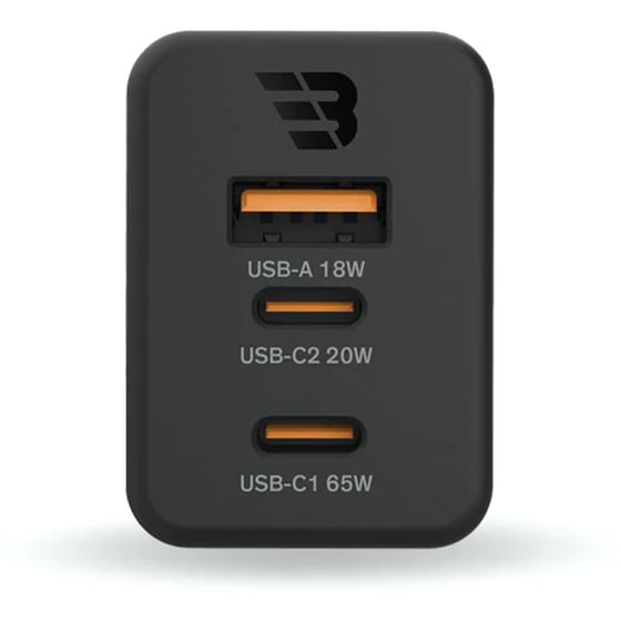 Φορτιστής Πρίζας Baykron USB-A / 2x USB-C 65W - Μαύρο image 5
