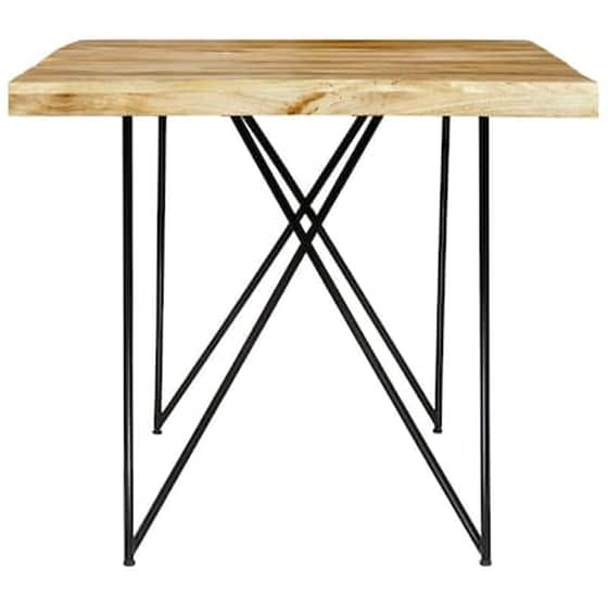 Τραπεζαρία Vidaxl από Μασίφ Ξύλο Μάνγκο 180x90x76 cm - Μαύρο/Καφέ image 3