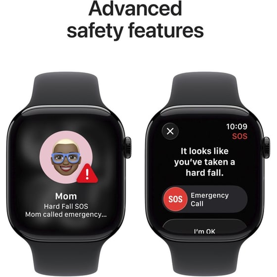 Apple Watch Series 11 GPS + Cellular 46mm Jet Black Aluminium Case with Black Sport Band - S/M image 5