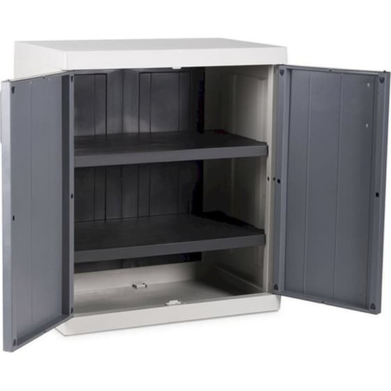 Ντουλάπα Toomax Δίφυλλη Πλαστική 89x54x96cm - Γκρι/Ανθρακί image 2