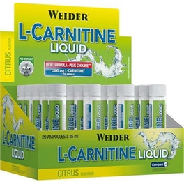 Λιποδιαλύτης WeiderWeider L-carnitine Liquid Κίτρο  - 20x25ml αμπούλες