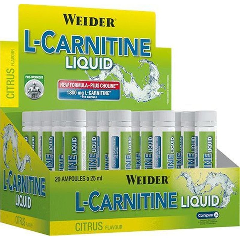 WEIDER Λιποδιαλύτης WeiderWeider L-carnitine Liquid Κίτρο - 20x25ml αμπούλες