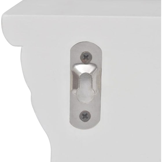Ράφια Τοίχου VidaXL από MDF 61x9.5x9 cm 2 Τμχ - Λευκό image 4