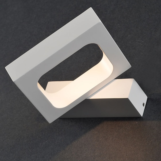 Απλίκα Τοίχου Led Aca από Αλουμίνιο 13x14.55x3 cm - Λευκή image 1