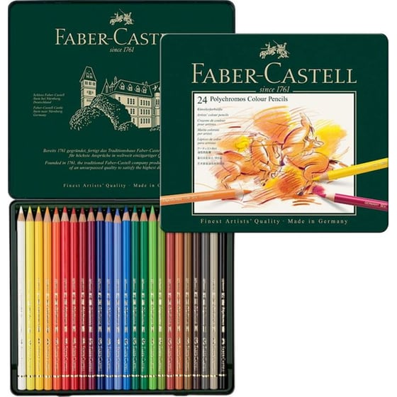 Ξυλομπογιές Faber Castell Polychromos Σετ σε Κασετίνα 24 Τεμάχια image 2