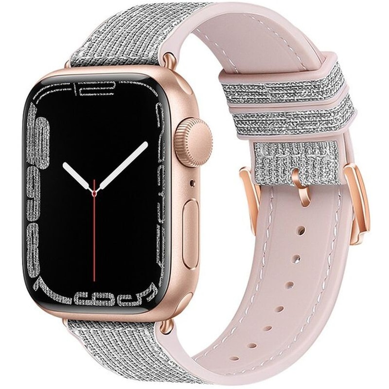 HOCO Watchband Hoco Wa11 Diamond Series 42/44/45/49mm Για Apple Watch 1/2/3/4/5/6/7/8/se/ultra Λευκό Ασημί Silicone Band