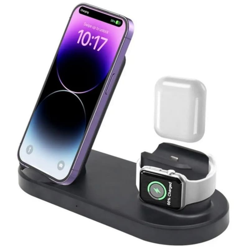 SMARTEO Ασύρματος Φορτιστής Smarteo Qi X50 Wireless Fast Charger 3 σε 1 15-20W