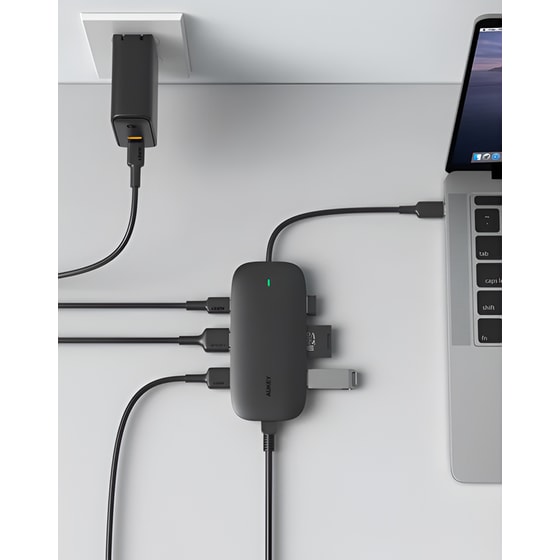 Docking Station Aukey CB-C71 8-Port USB 3.0 συμβατό με USB-C image 3