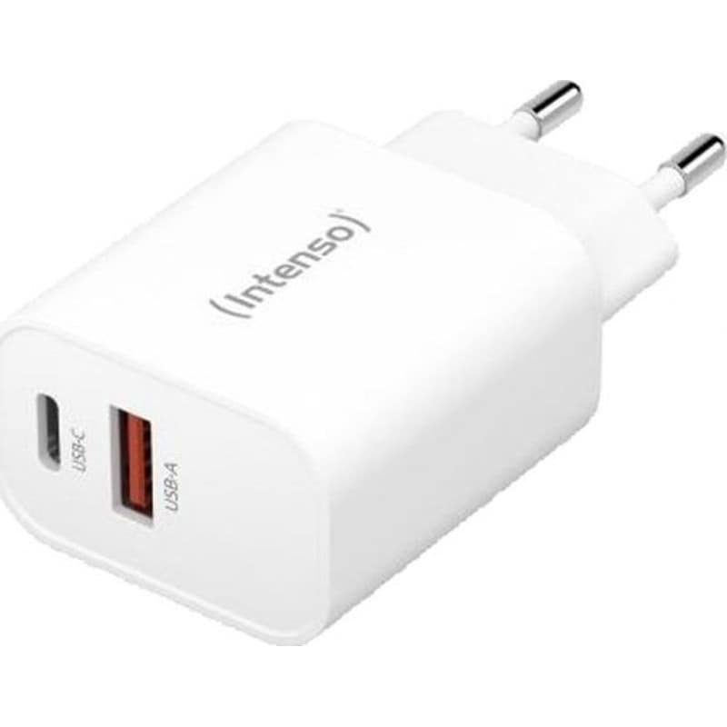 INTENSO Intenso Power Adapter 1x USB-A 1x USB-C 30W - Λευκό