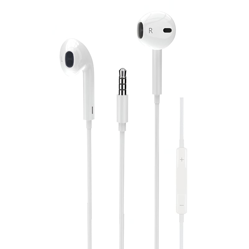 POWERTECH Ακουστικά Handsfree Powertech Classic, 3.5mm, 1.2m, Λευκά