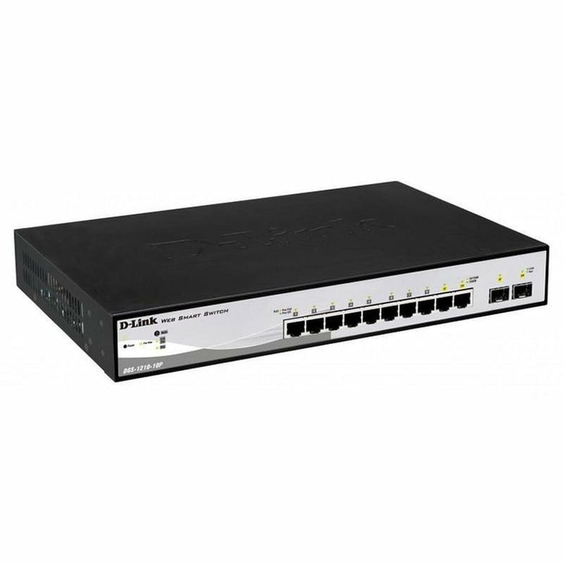 DLINK D-Link DGS-1210-10P Network Switch Managed L2 Smart Gigabit Ethernet (1000 Mbps) 10-Port