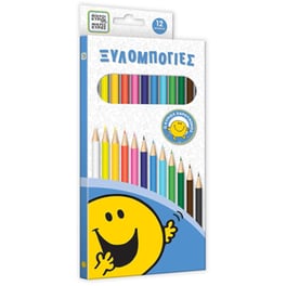 Ξυλομπογιές Μικροί Κύριοι Μικρές Κυρίες Ο Κύριος Χαρούμενος 12 Τεμάχια