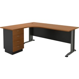 Γραφείο Γωνιακό από Μελαμίνη 180x70cm - Κερασί/Ανθρακί