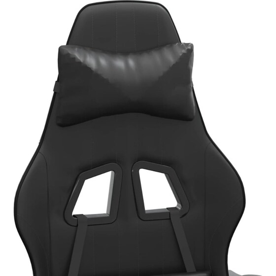 Καρέκλα Gaming VIDAXL 3143838 με Υποπόδιο από Τεχνητό Δέρμα - Μαύρη image 6