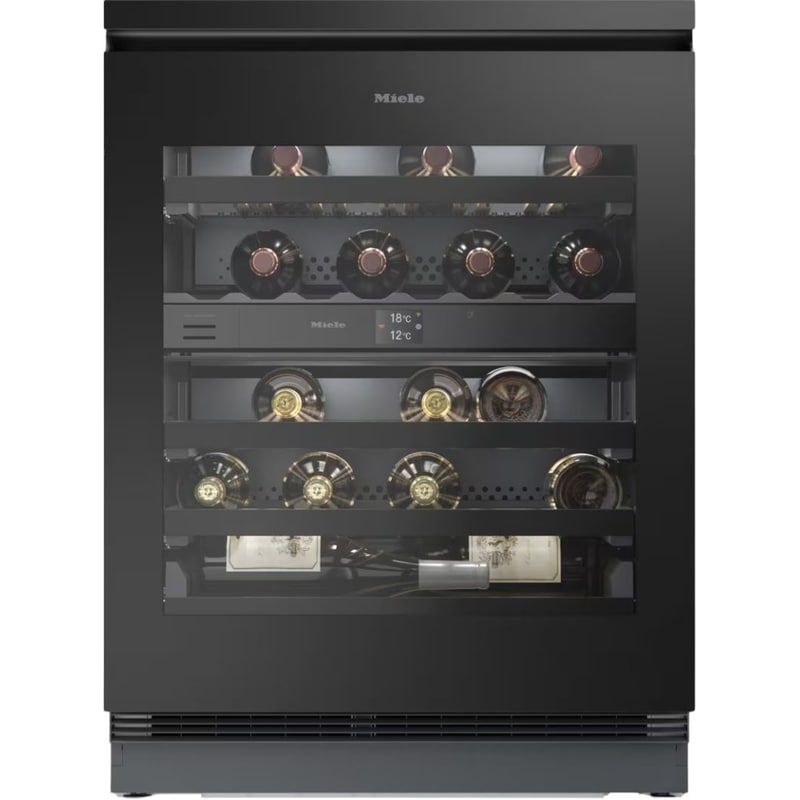 MIELE KWTUS 7074 F για 32 Μπουκάλια Μαύρο Εντοιχιζόμενος Συντηρητής Κρασιών