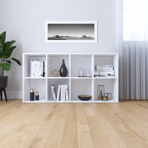 Βιβλιοθήκη VidaXL από Μοριοσανίδα 66x30x130 cm - Λευκό image 11