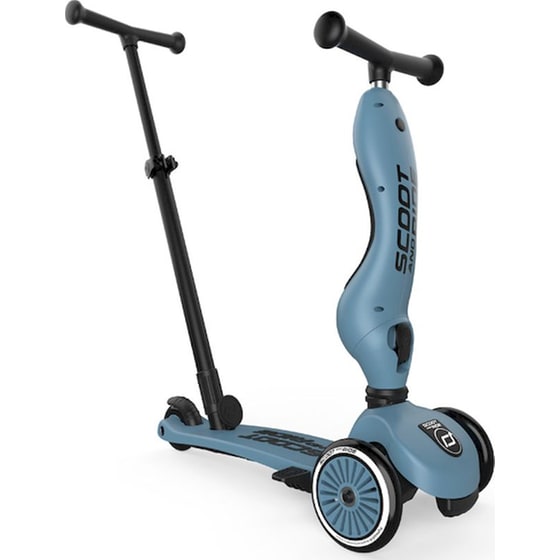 Παιδικό Πατίνι Τρίτροχο Πολυμορφικό 3 σε 1 Scoot & Ride Highwaykick 1 Push and Go με Λαβή Γονέα - Steel image 1