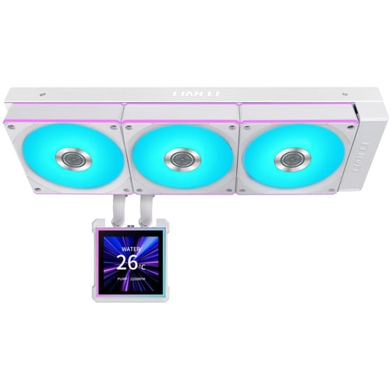 Lian Li HydroShift II LCD-S 360CL Υδρόψυξη AIO CPU με 3 Ανεμιστήρες 120mm και RGB Φωτισμό Λευκή image 1
