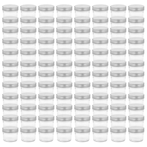 Vidaxl Βάζα Μαρμελάδας 96 Τεμ. 110 Ml Γυάλινα Με Ασημένια Καπάκια image 2