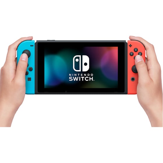 Nintendo Switch 2019 Neon Blue/Neon Red & Kirby's Return to Dream Land Deluxe image 1