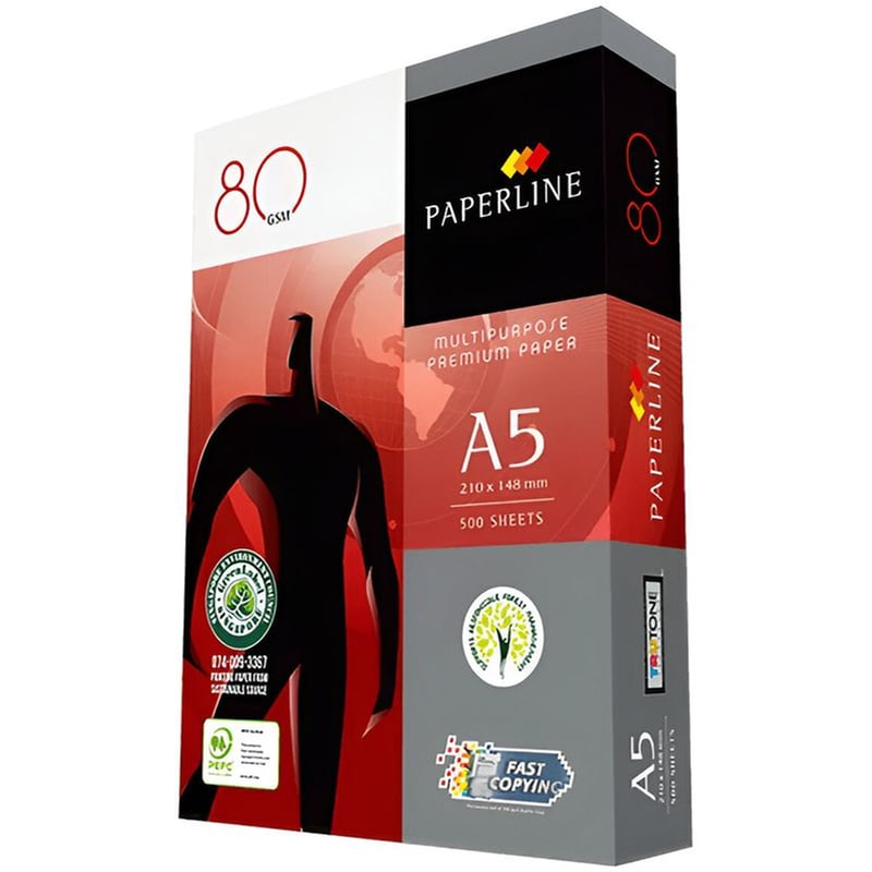 PAPERLINE Paperline Χαρτί Εκτύπωσης A5 500 φύλλα - Λευκό