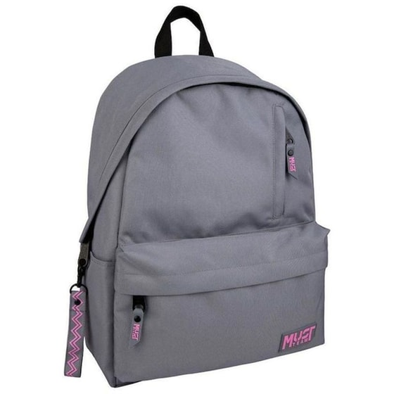 Τσάντα Πλάτης Must Team Monochrome Classic Ανοιχτό Γκρι με Ροζ 22L image 0