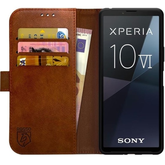 Θήκη Sony Xperia 10 Vi - Rosso Element Πορτοφόλι - Brown image 0