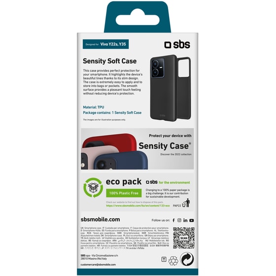 Θήκη Vivo Y22S/Y35 - Sbs Sensity Cover - Black image 2