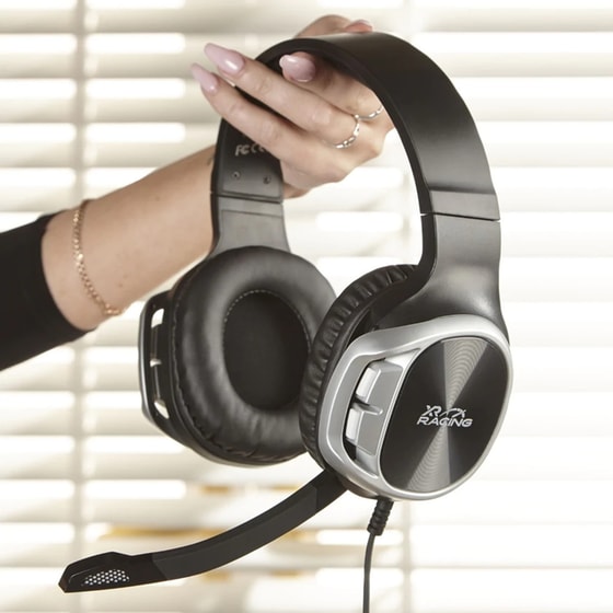 X-Rocker XH4 Gaming Ενσύρματα Ακουστικά 3.5mm - Μαύρα/Ασημί image 2
