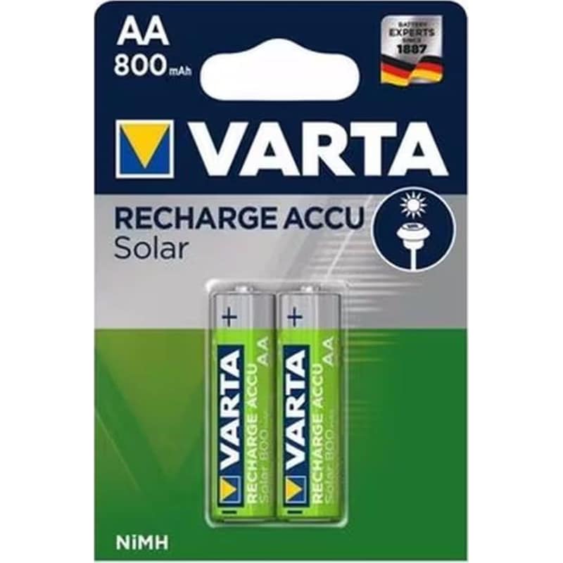 VARTA Επαναφορτιζόμενες Μπαταρίες VARTA Solar Power 2AA 800mAh - (12854)