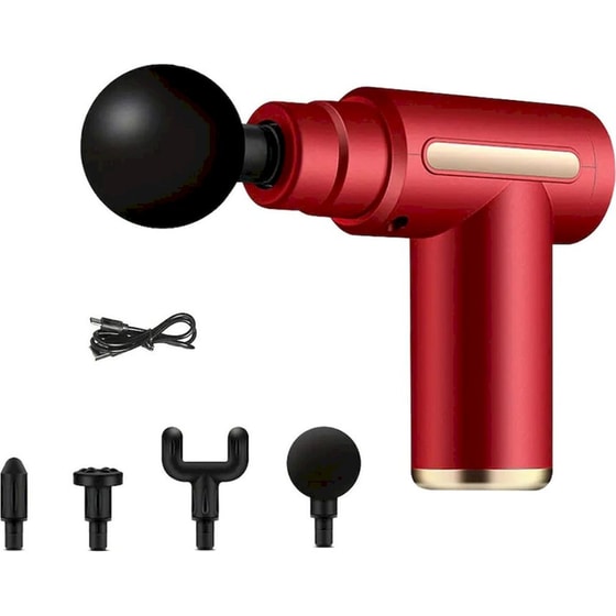 Πιστόλι Μασάζ Aria Trade με 4 Κεφαλές - Κόκκινο image 5