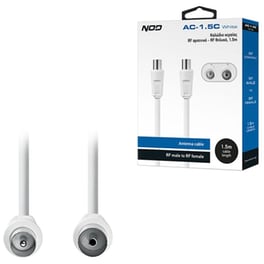 NOD Καλώδιο Κεραίας AC-1.5C WHITE 1x RF Male σε 1x RF Female 1.50 m Λευκό