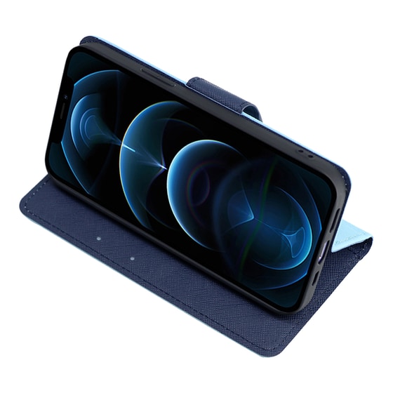 Θήκη Apple iPhone 14 Pro Max - Sonique Trend Book - Σιέλ/Σκούρο Μπλε image 1